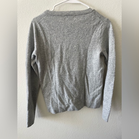 J crew grey cotton wool blend Teddie crew neck comfy sweater - Picture 3 of 4